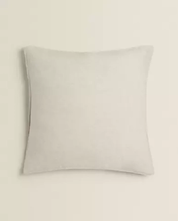ZARA HOME ЛЬНЯНАЯ НАВОЛОЧКА, СВЕТЛО-БЕЖЕВЫЙ