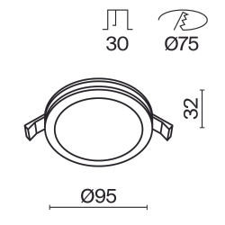 Встраиваемый светильник Technical DL2001-L12W