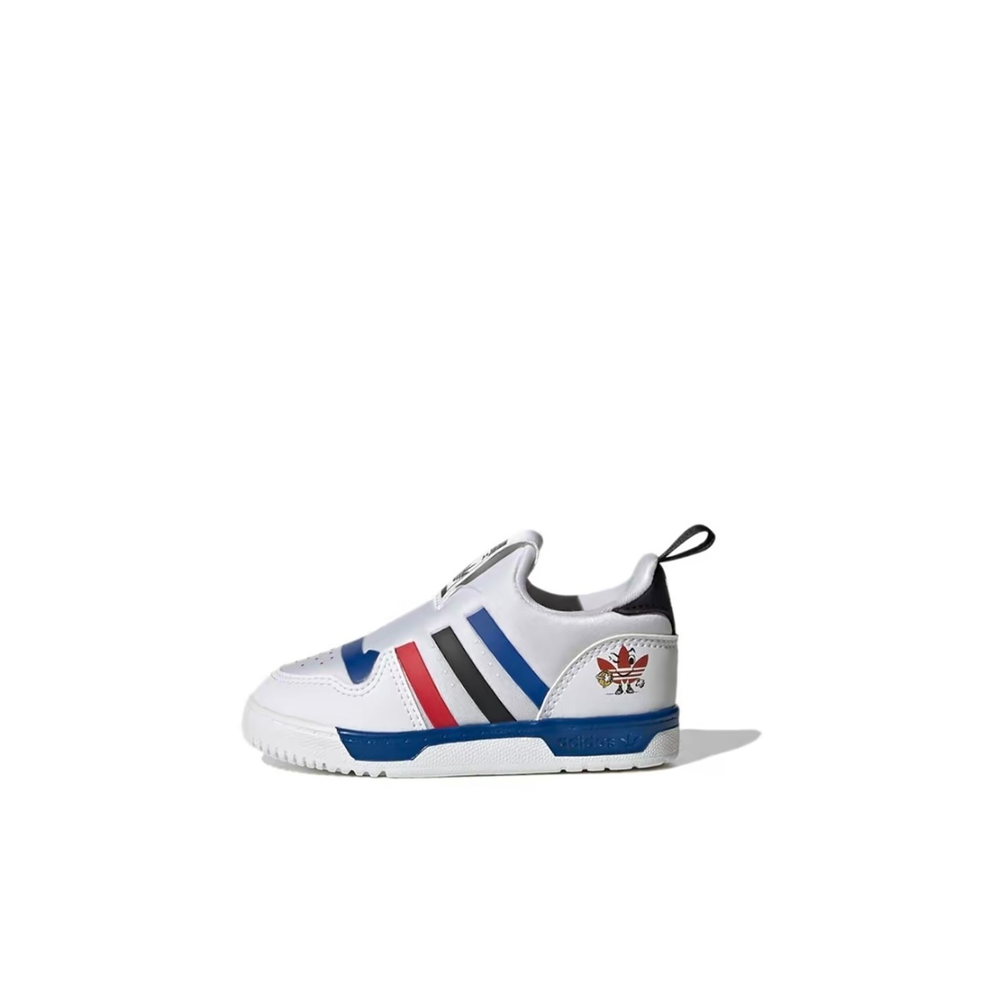 alt="adidas Originals Rivalry Low мужские кроссовки бело-черного цвета вид сбоку на белом фоне"