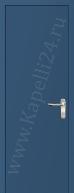 Дверь влагостойкая пластиковая KAPELLI multicolor ДГ RAL 5007 Бриллиантово-синий + коробка