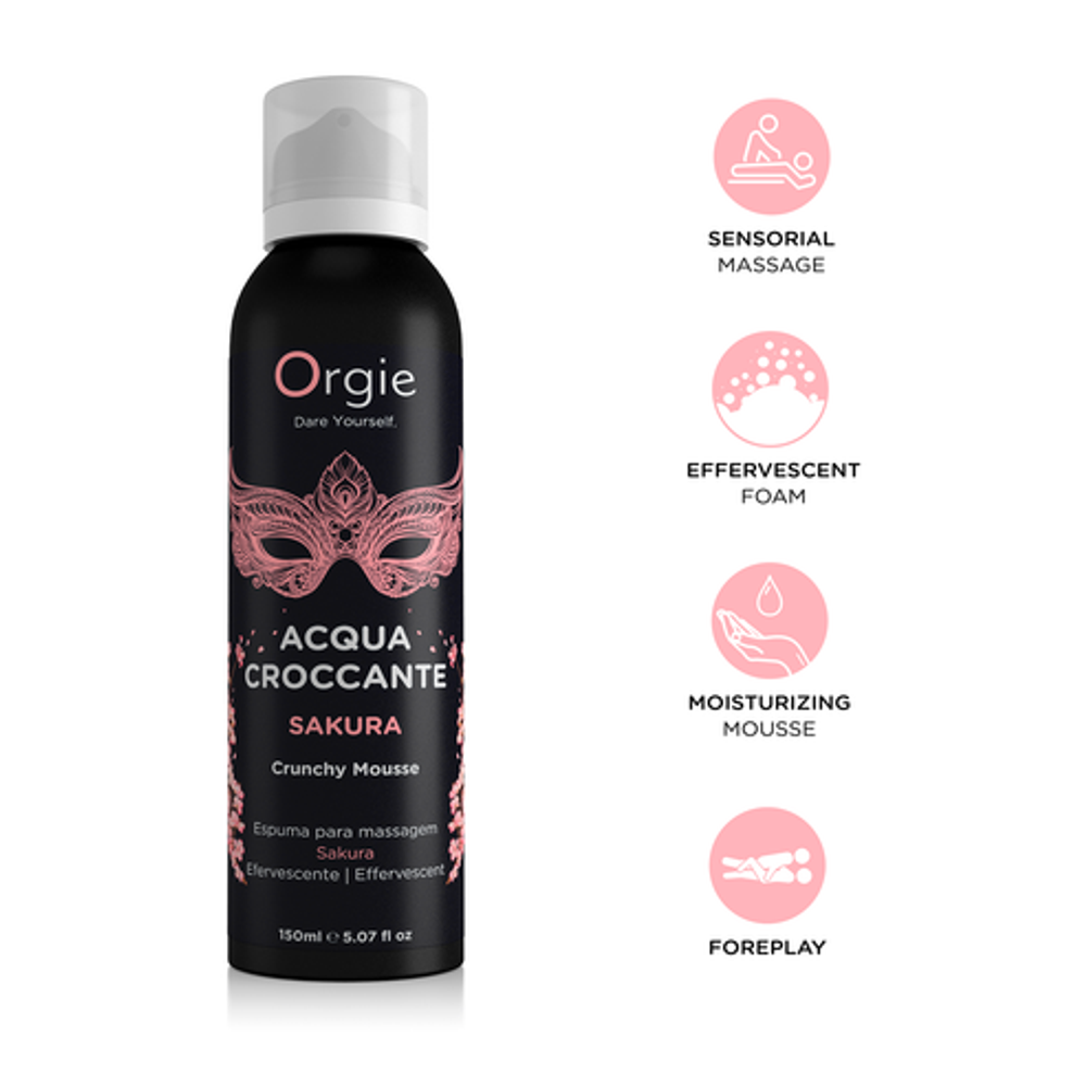 Orgie Acqua Croccante Sakura - Хрустящая пенка для массажа, 150 мл