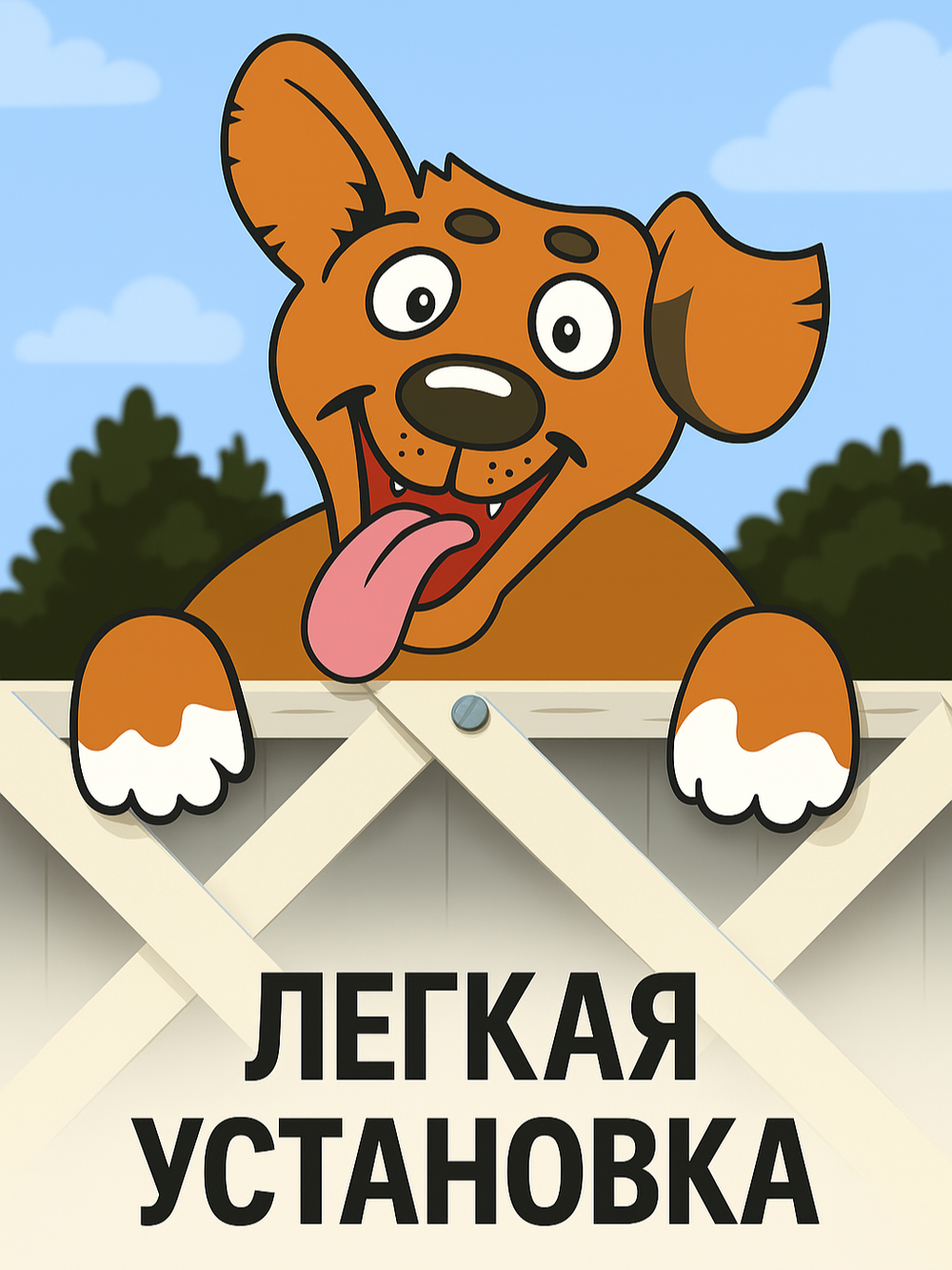 Декор для забора "Добрый пес"
