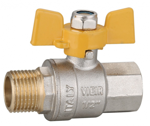 Газовый кран  1" Г/Ш  (бабочка)  ViEiR (48/6шт)