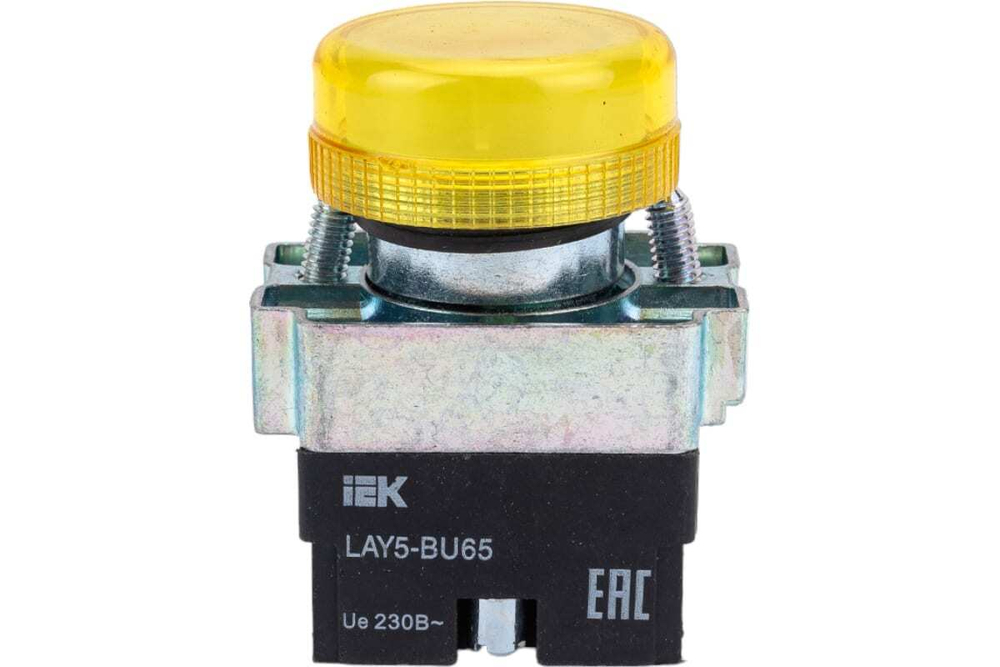 Индикатор LAY5-BU65 d=22мм желтый IEK