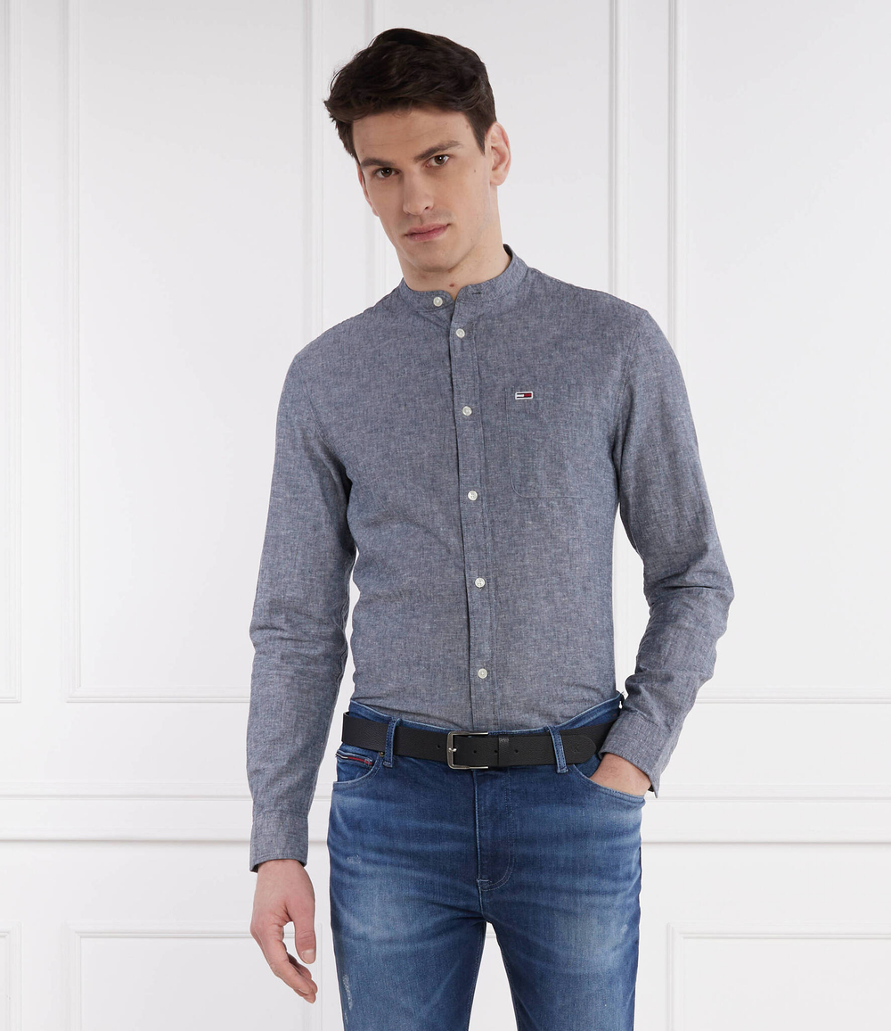 Рубашка MAO LINEN BLEND Tommy Jeans - серый(DM0DM18964)