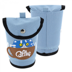 Пенал - тубус складной, Alingar, ПВХ, кнопка, 100 х 120 мм ( 100 х 195 мм), "Coffee cat", голубой (котик с кофе)