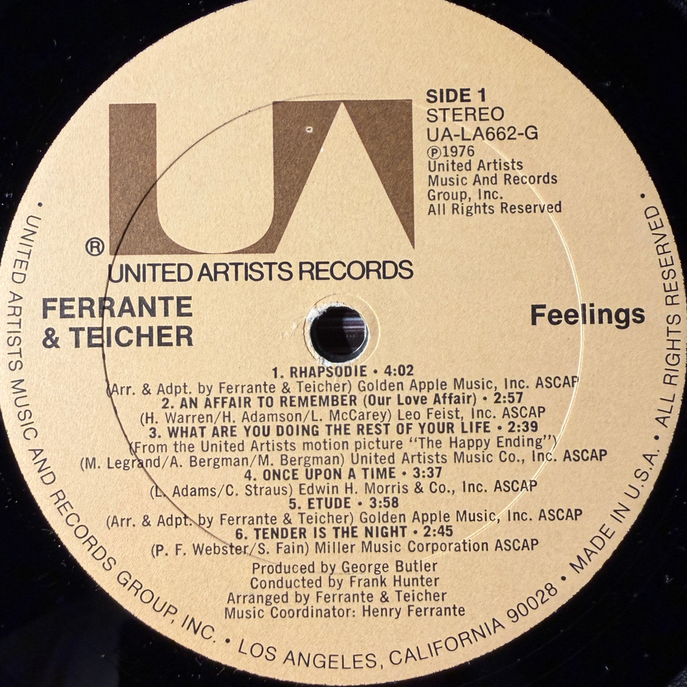 Виниловая пластинка Ferrante & Teicher ‎– Feelings LP