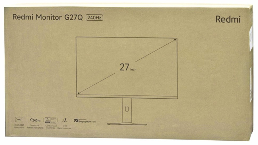 Монитор Xiaomi Redmi G27Q 27" (2025) 240Hz/2560x1440/2K/1мс (P27QDA-RG) черный
