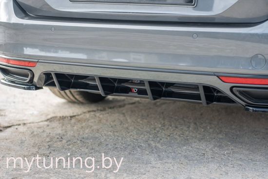 Диффузор бампера заднего для VOLKSWAGEN Passat B8 R-Line (15-...)