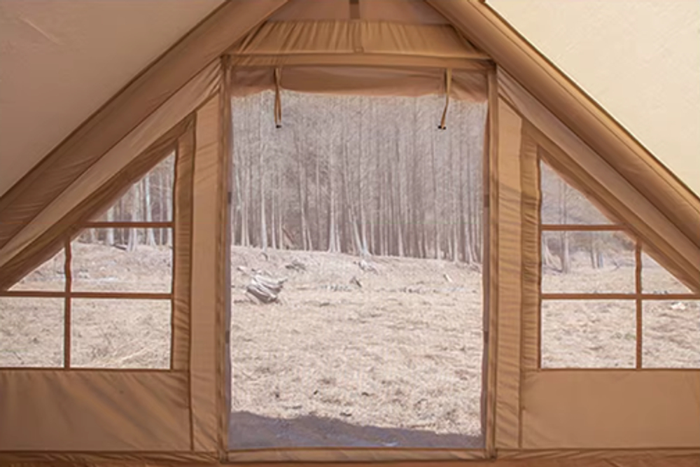 Палатка Naturehike надувная Extend Air 12.0 Cotton , песочная