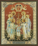 Икона "Царская семья Романовых" 10х12 на МДФ-6 (1012-1463)