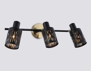 Накладной спот с выключателем в стиле лофт 3*Е14 TR8669 чёрный/бронза Loft Traditional Ambrella