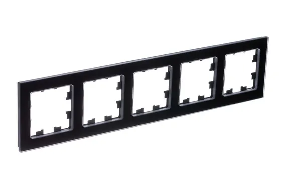 Рамка стеклянная на 5 постов Systeme Electric AtlasDesign Nature Черный ATN361005