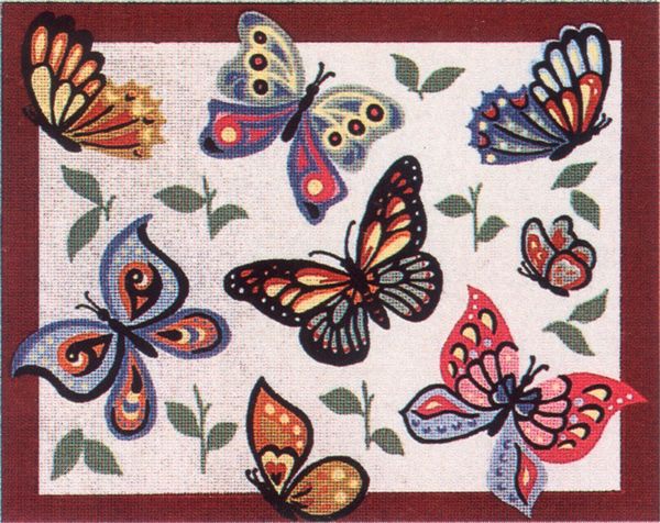 Рисунок для вышивания Soulos (канва жесткая), Бабочки, 50х60 см