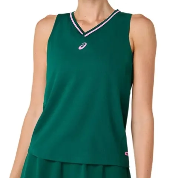 Женский топ теннисный Asics Court Sleeveless - jewel green