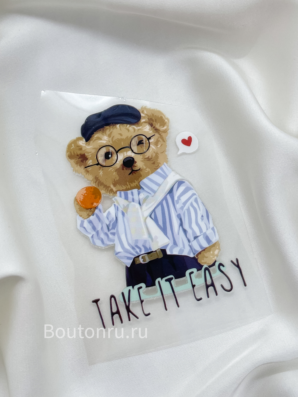 Термонаклейка мишка "Take It Easy"