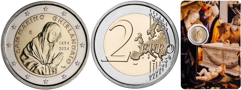 Сан-Марино 2 евро, 2024 Доменико Гирландайо