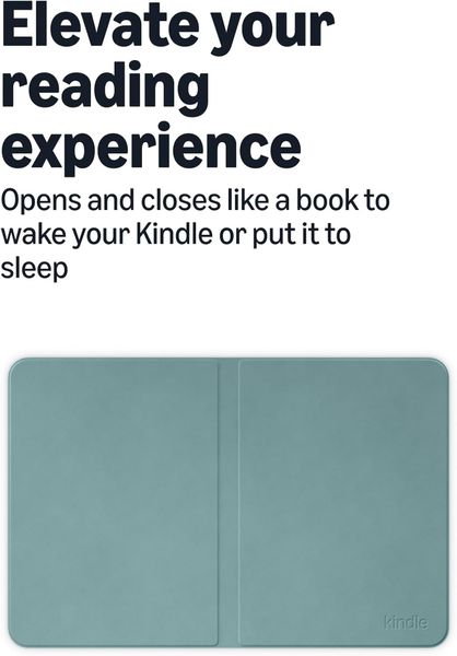 Оригинальный чехол для Amazon Kindle Paperwhite/Colorsoft Signature Edition 2026 Slim Plant-Based Leather Cover, Зеленый | Seaglass Green