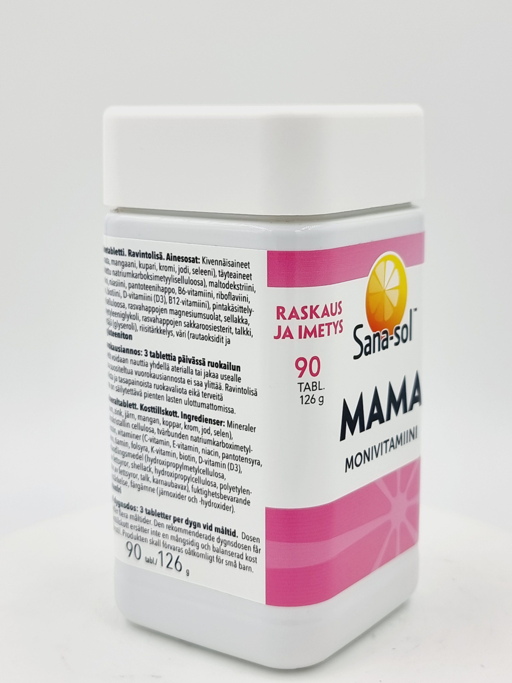 Sana-sol Mama витаминно-минеральный комплекс, 90 таблеток, 126 г (из Финляндии)