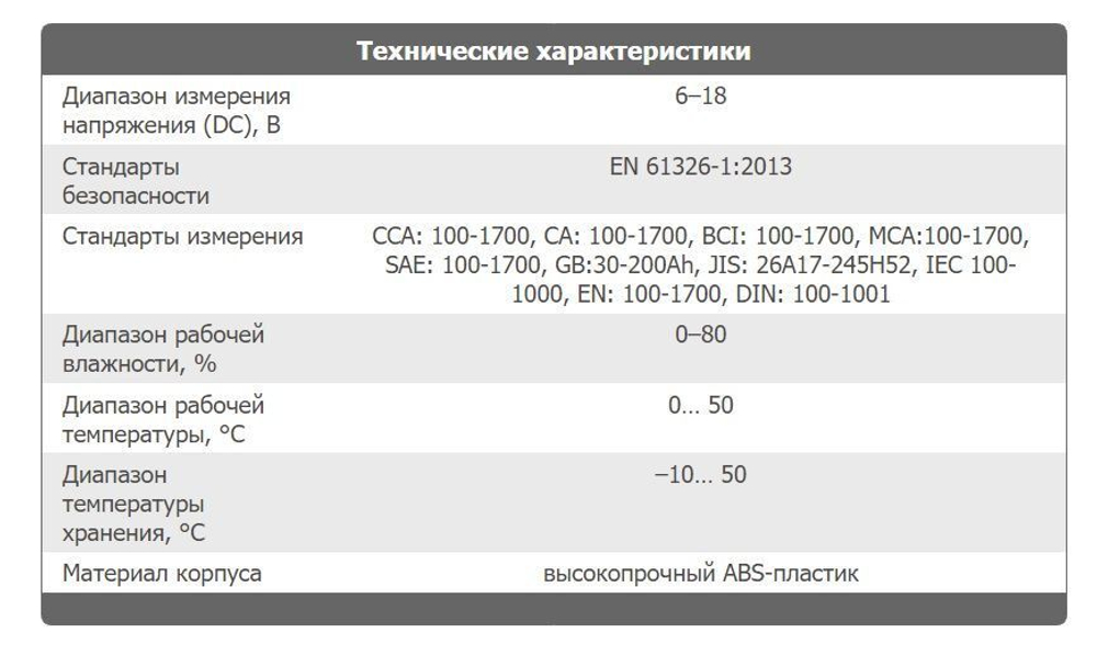 Тестер аккумуляторный Ermenrich Zing AL30