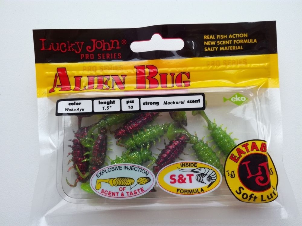 Мягкая приманка Lucky John Series ALIEN BUG 2,5in (63 мм), цвет T52, 7 шт/уп