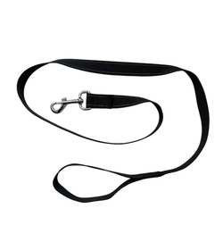 Pet Fashion Поводок  карабин, светоотраж. 2,5 см, черный