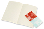 Блокнот Moleskine VOLANT (QP721F16B24) Large 130х210мм 96стр. линейка мягкая обложка оранжевый/голубой (2шт)