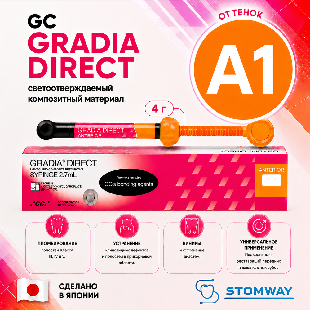 Gradia Direct A1 (4гр.) Градиа Директ А1 шпр., пломбировочный материал