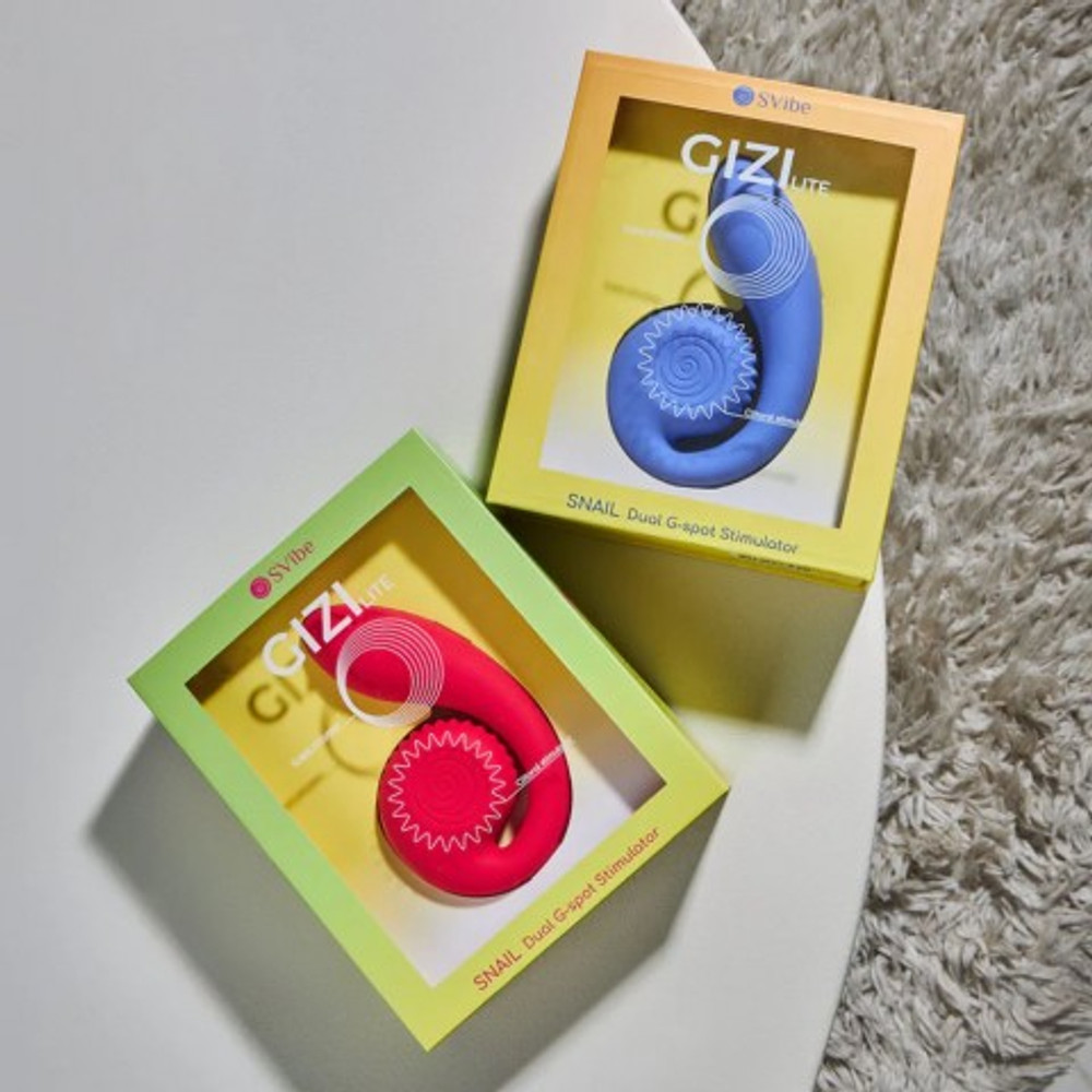 Двойной стимулятор точки G SVibe Snail GIZI Lite juicy blueberry (голубой)