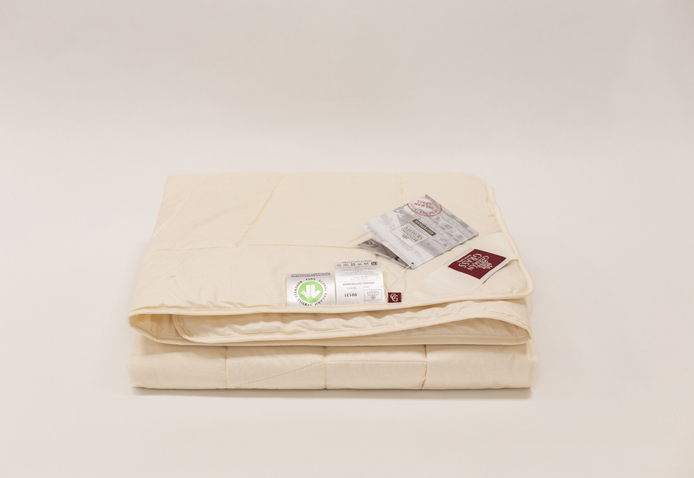Одеяло легкое 200х200 German Grass Ориджи Бежевый (Organic Cotton)