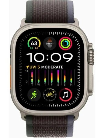 Умные часы Apple Watch Ultra 2 49 мм Cell, Natural Titanium, Blue Trail Loop - S/M