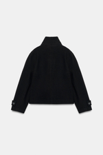 ДВУБОРТНАЯ КУРТКА ИЗ МЯГКОЙ ТКАНИ — ZARA