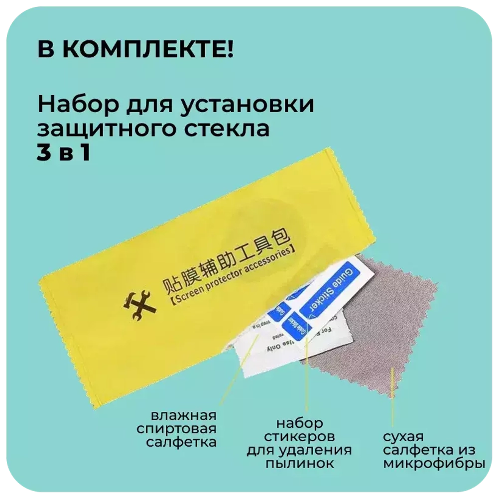 Защитное стекло "Антишпион" для iPhone 13/13 Pro/14/16e Черный (Закалённое, полное покрытие)