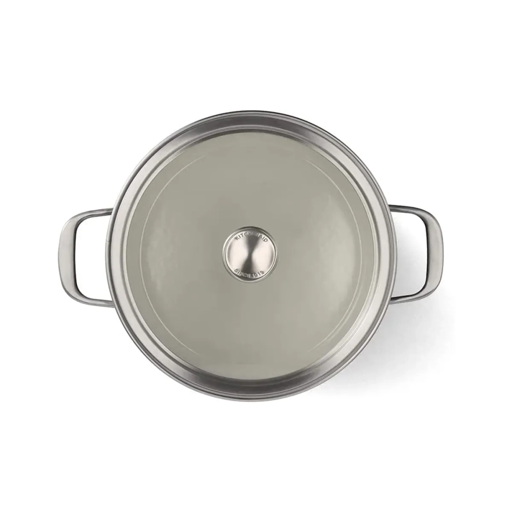 KitchenAid Кастрюля Steel Core Enamel 20 см 3,7 л с крышкой матовая черная EAN 4894871004054