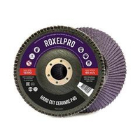 RoxelPro Лепестковый круг ROXPRO HARD CUT 125*22мм, керамика, конический Р80