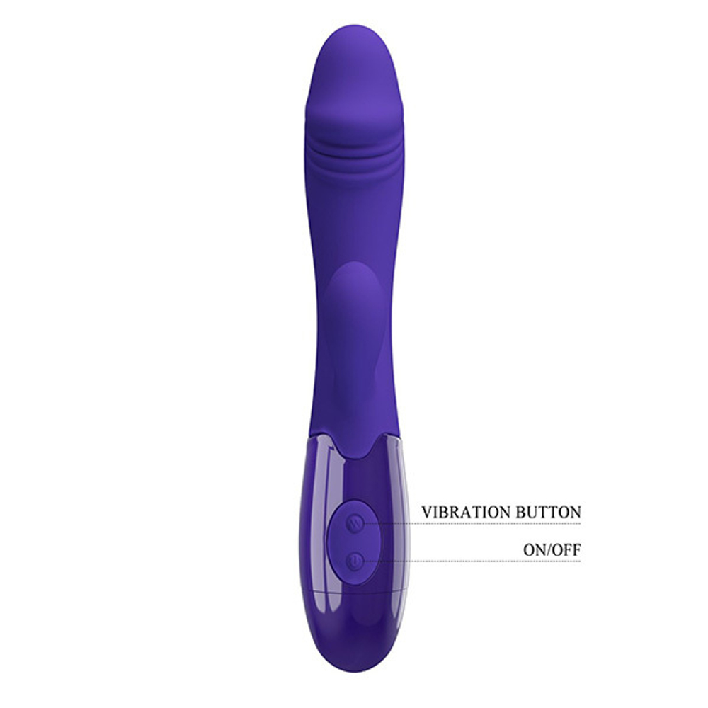 Фиолетовый вибратор-кролик 19см Pretty Love Snappy-Youth BI-014173L