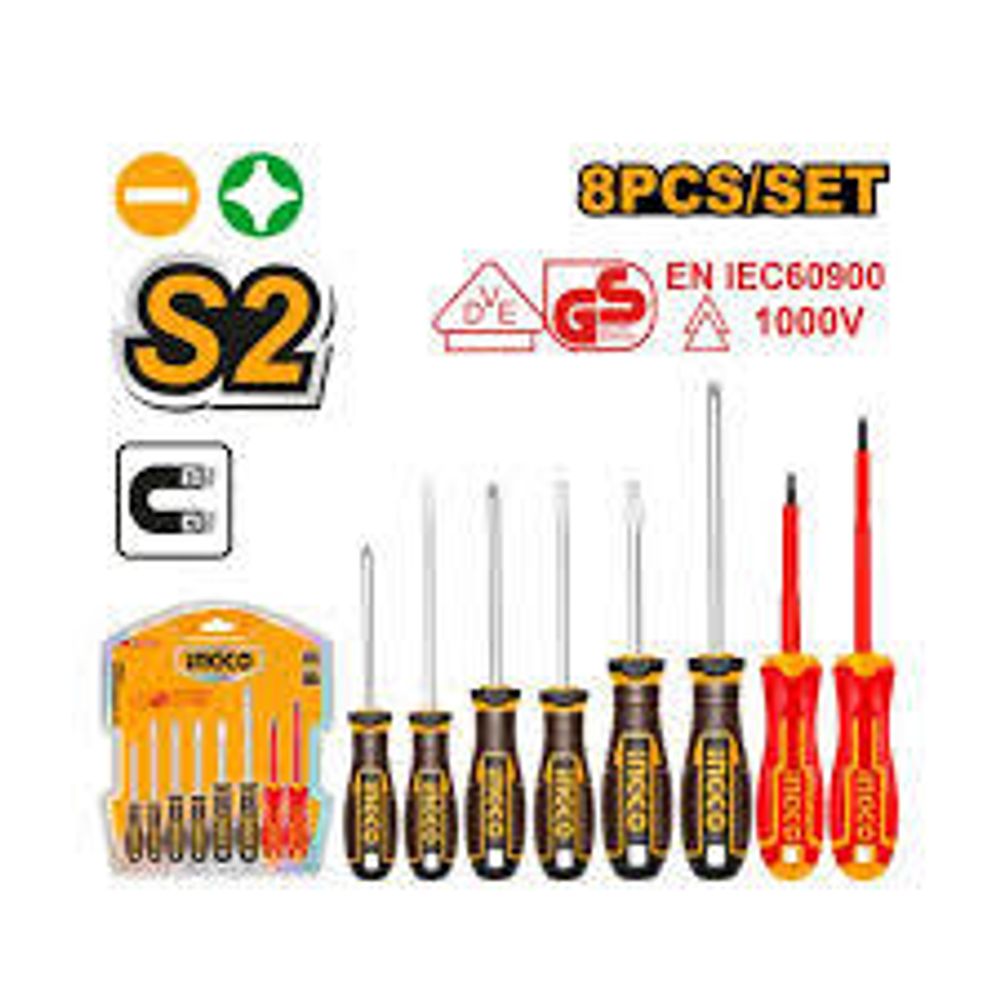 Набор отверток INGCO HKSDS0838 INDUSTRIAL 8 шт.