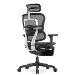 Кресло FALTO Ergohuman Ultra с подножкой ( чёрный каркас /сетка чёрный T-168-B1 Black )