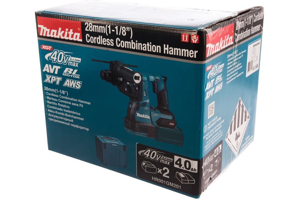 Аккумуляторный перфоратор Makita XGT HR001GM201 199375