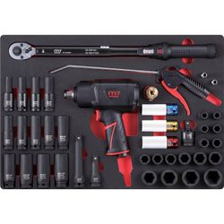 MIGHTY SEVEN (NC-4255QC) Набор пневмоинструмента 1/2" с принадлежностями, кейс, 41 предмет