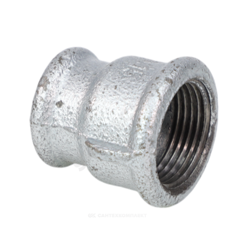 Муфта переходная чугун оц Ду 25х20 (1"х3/4") ВР Fittex