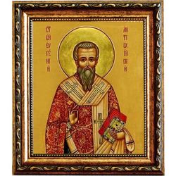 Евгений Антиохийский Мавританский пресвитер священномученик. Икона на холсте.