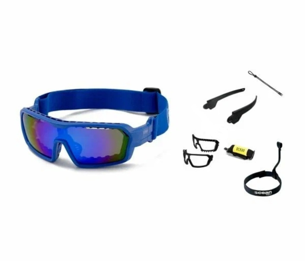 Спортивные очки OCEAN Chameleon Matt Blue / Revo Blue Polarized lenses