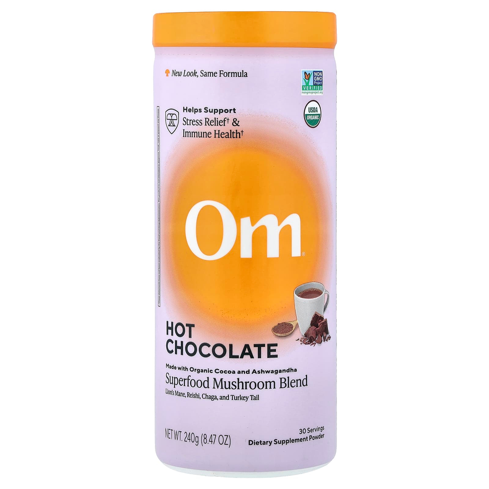 Om Mushrooms, Смесь грибов Superfood, горячий шоколад, 240 г (8,47 унции)