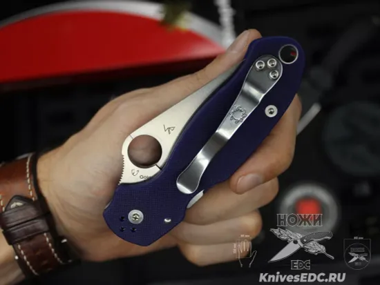 Нож складной Spyderco Para 3 223GPDBL c клинком из стали CPM-S110V, рукоять G10