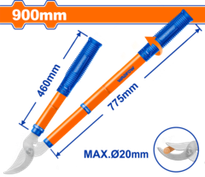 Кусторез с телескопическими ручками 580-900 мм (12) WADFOW WPR1E79