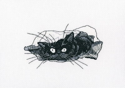 "Среди черных котов"-M667  вышивка