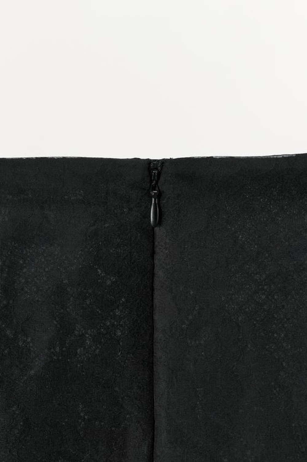 ZARA ЮБКА ИЗ 100% ШЕЛКА С КРУЖЕВОМ — ZW COLLECTION, ЧЕРНЫЙ