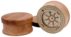Морской компас Wooden Nautical Compass диам Hemisferium Бежевый