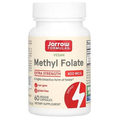 Jarrow Formulas, Methyl Folate 400 mcg, 60 capsules | Metilfolat, 400 mkg, 60 kapsula